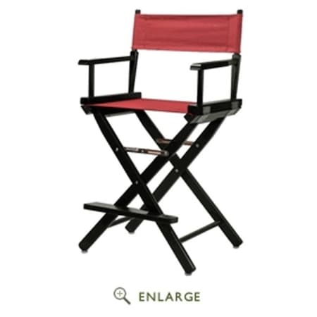 Casual Home Casual Home 220-02-021-48 24 in. Directors Chair Black Frame with Burgundy Canvas 220-02/021-48
